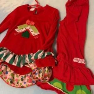Ruffle Girl Christmas Outfit